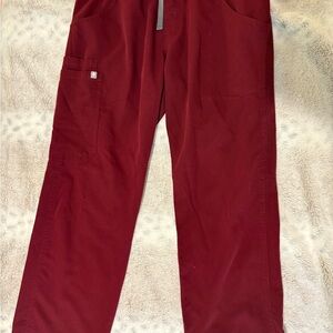 Figs Women's Burgundy Cade Cargo Pants